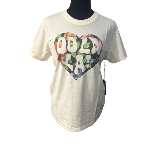 NWT! Johnny Was Sasson Graphic Print Heart OOLALA Floral Tee - Size Small - Picture 5 of 7